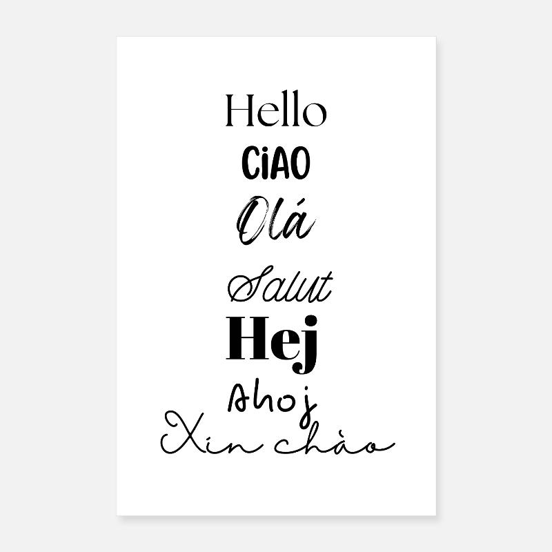 Bonjour Poster 40 x 60 cm