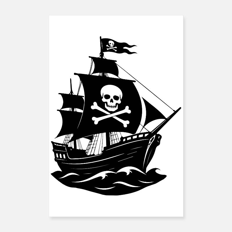 Pirate ship Poster 16" x 24" (40x60 cm)