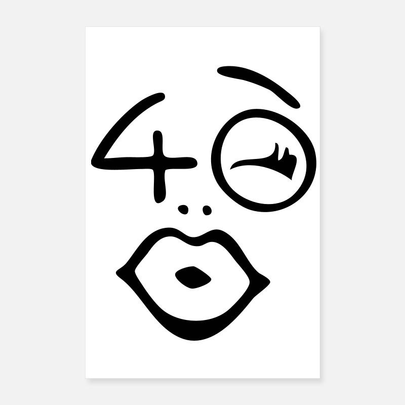 Wow, enfin 40 ans! Poster 40 x 60 cm