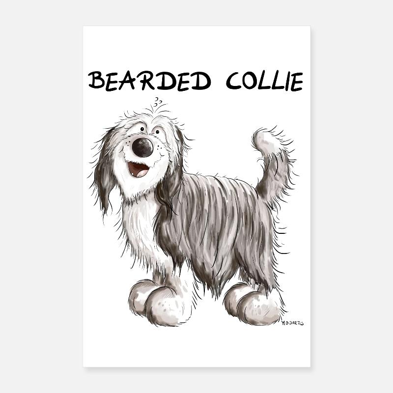 Mignon Bearded Collie Poster 40 x 60 cm