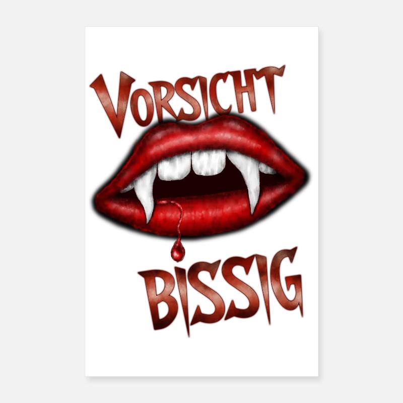 Vorsicht bissig Poster 40x60 cm