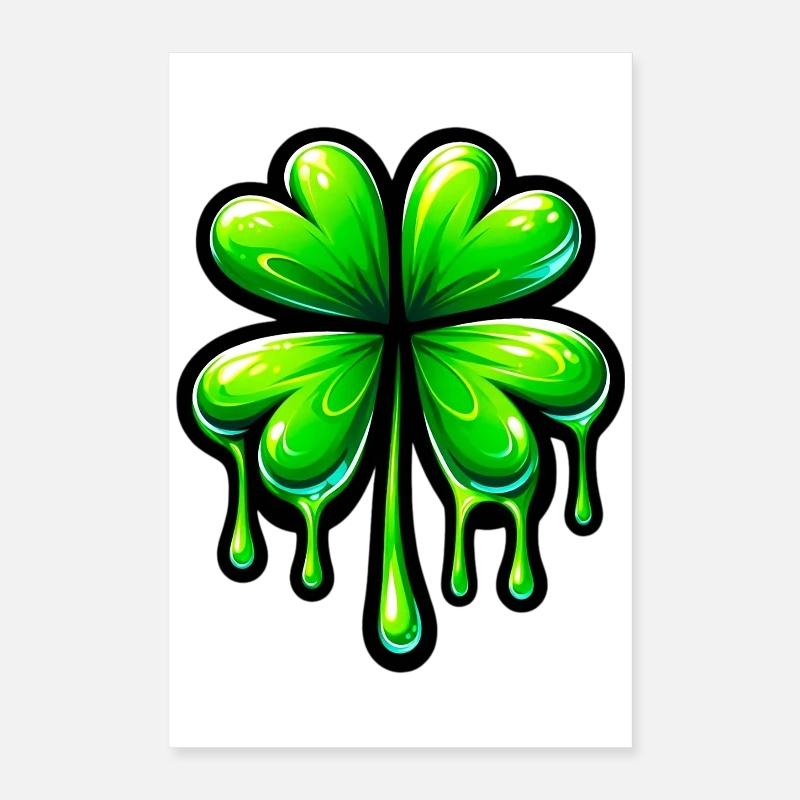Trèfle à quatre feuilles Poster 40 x 60 cm