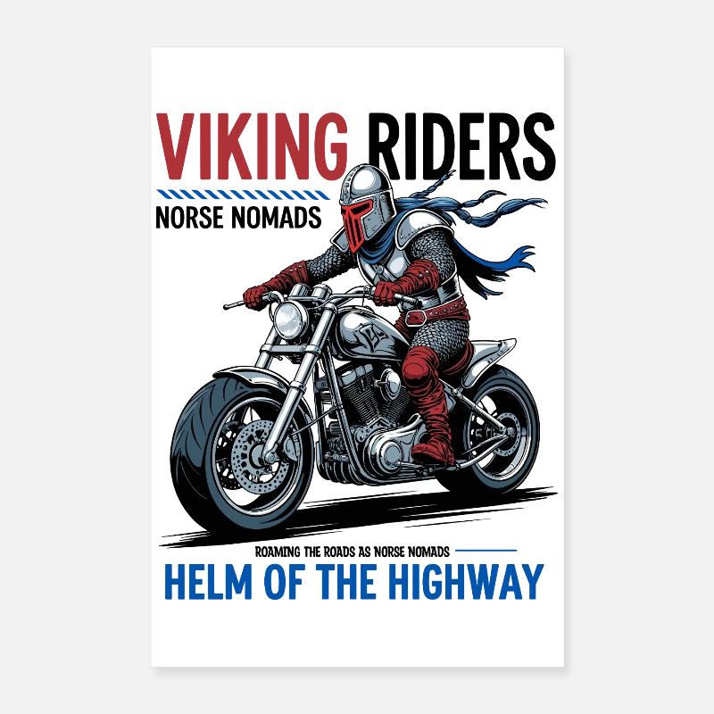 Wikinger Biker Poster 40x60 cm
