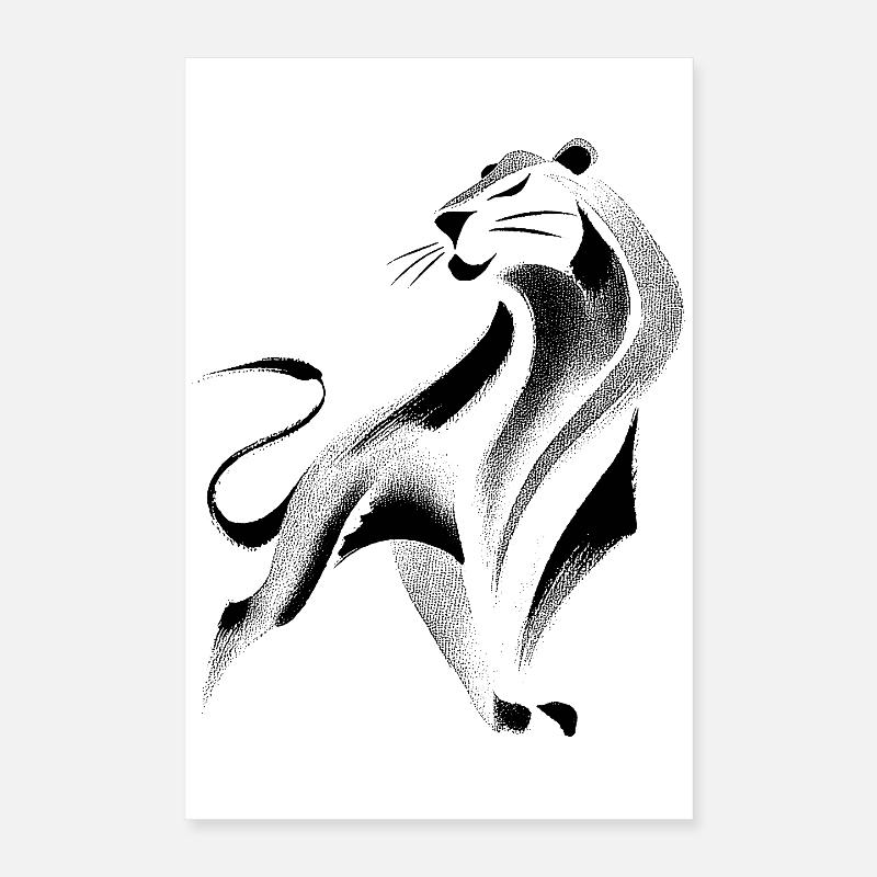 Lion abstrait Poster 40 x 60 cm