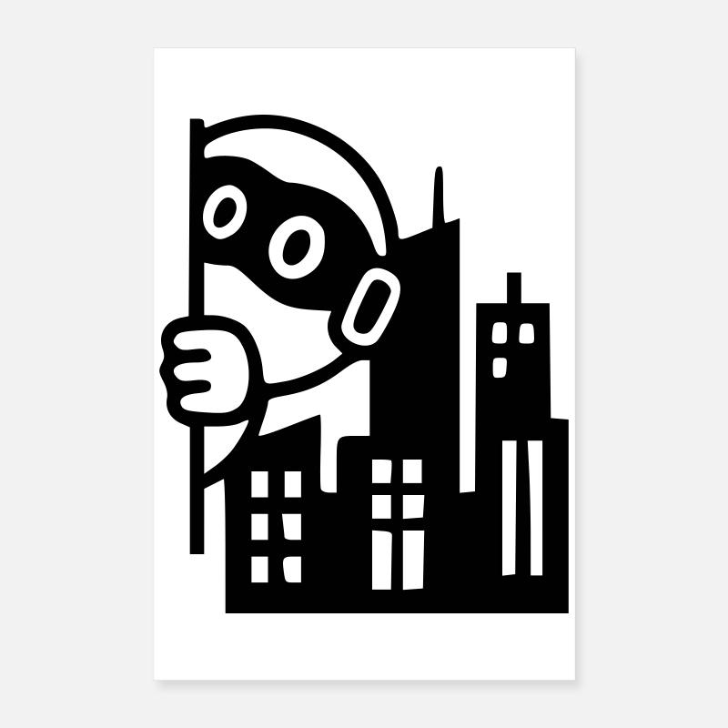 Urbaner Held | Rebell in der Großstadt Poster 40x60 cm