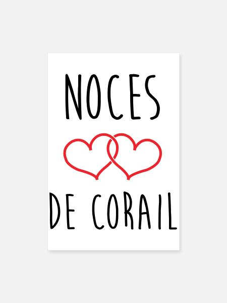 Coral Wedding 11 years of marriage - Poster 16" x 24" (40x60 cm) - white - Front