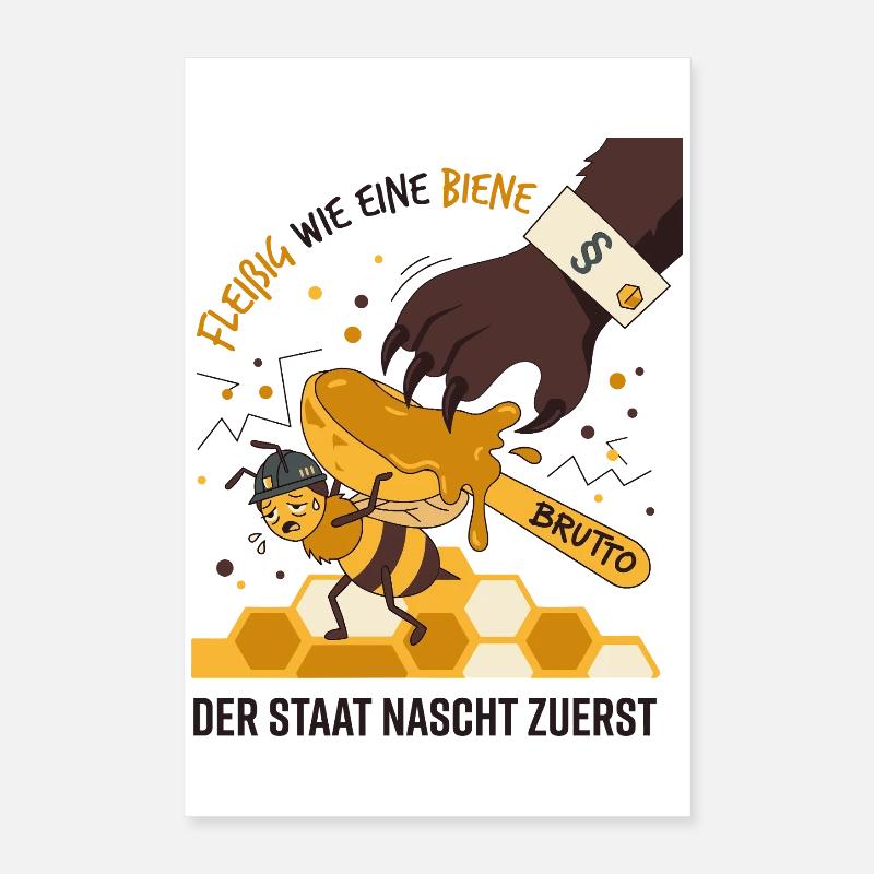 Industrious as a bee The state nibbles first Poster 16" x 24" (40x60 cm)