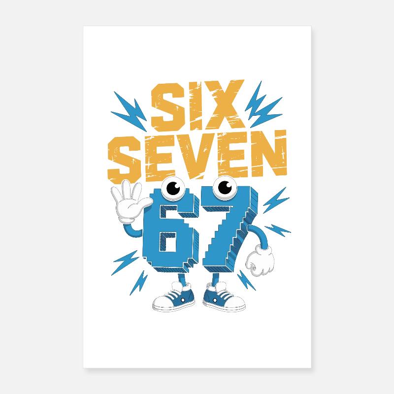Number Hero 67 dans le style comic Poster 40 x 60 cm