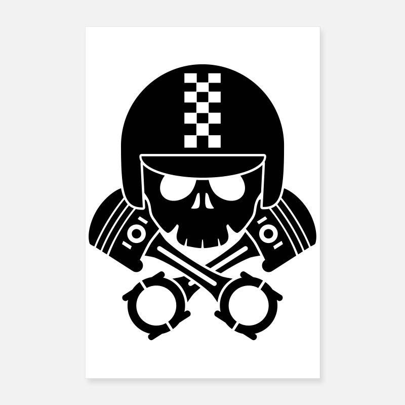 schädel helm kolben Poster 40x60 cm