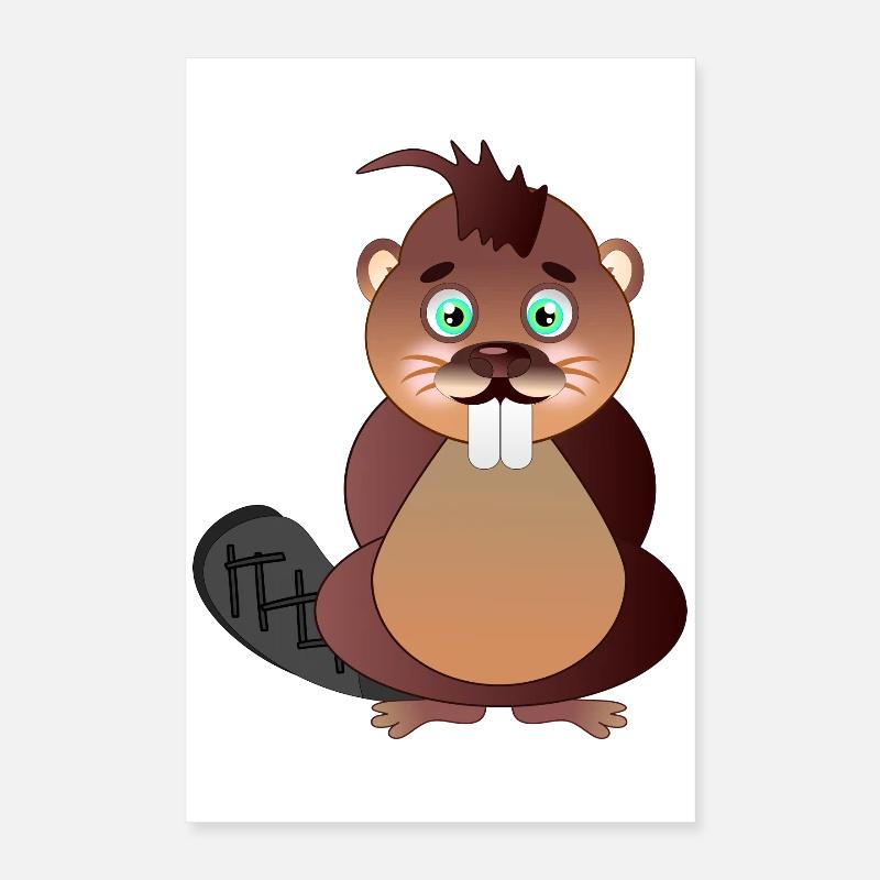 Beaver Beaver Teeth Poster 16" x 24" (40x60 cm)