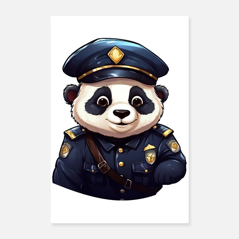 Panda Polis Poster 40x60 cm