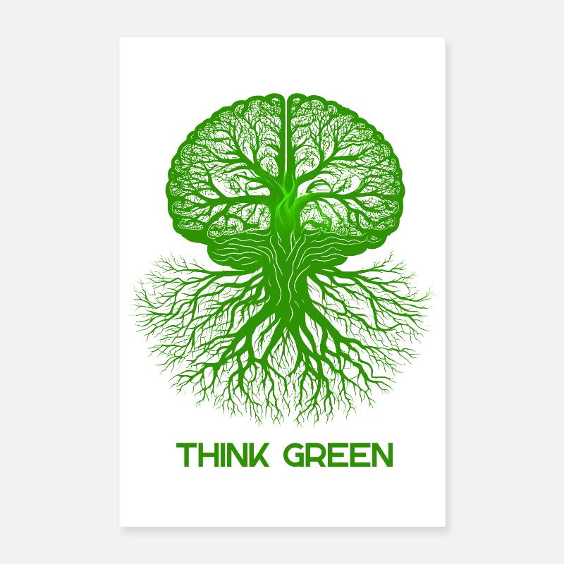 Pensez vert Poster 40 x 60 cm