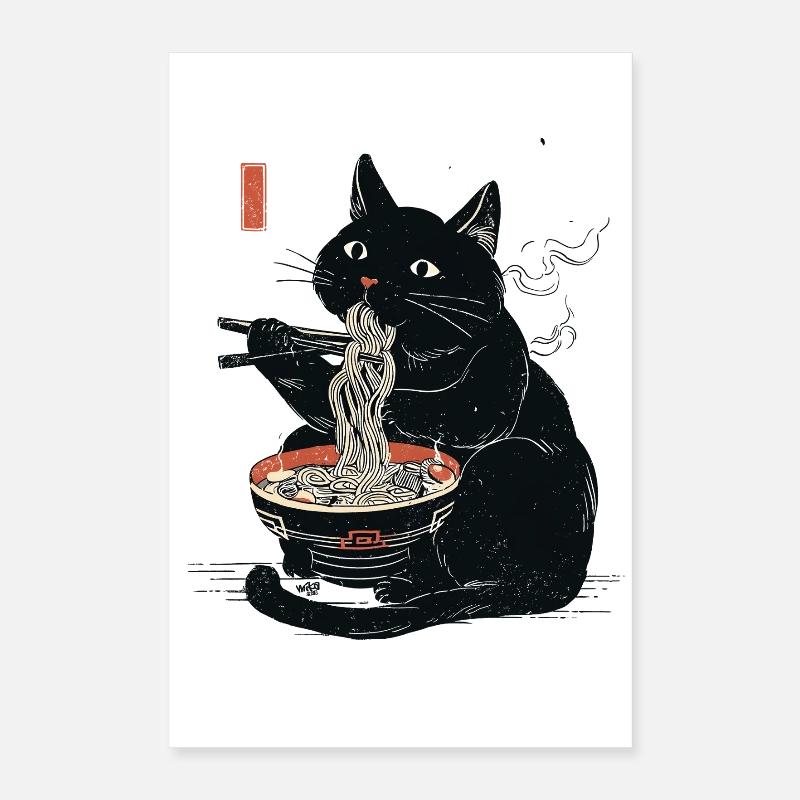 Ramen Kitty Poster 40x60 cm