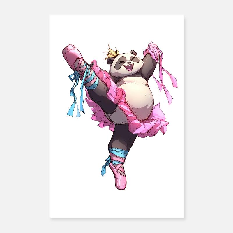 Ballerine Panda Poster 40 x 60 cm