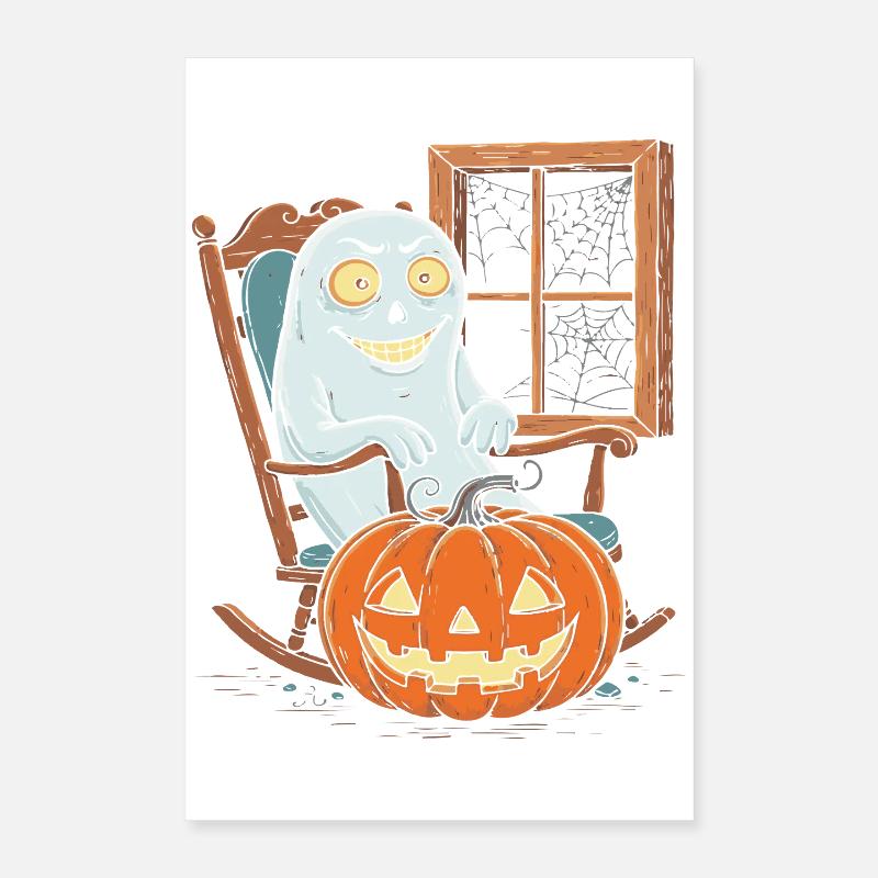 Geist im Kürbisschein Poster 40x60 cm