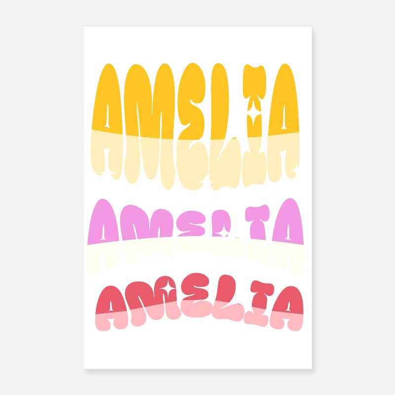 Amelia Name Poster 40x60 cm