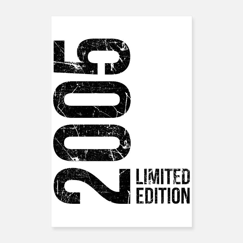 21e anniversaire – année de naissance 2005 Poster 40 x 60 cm
