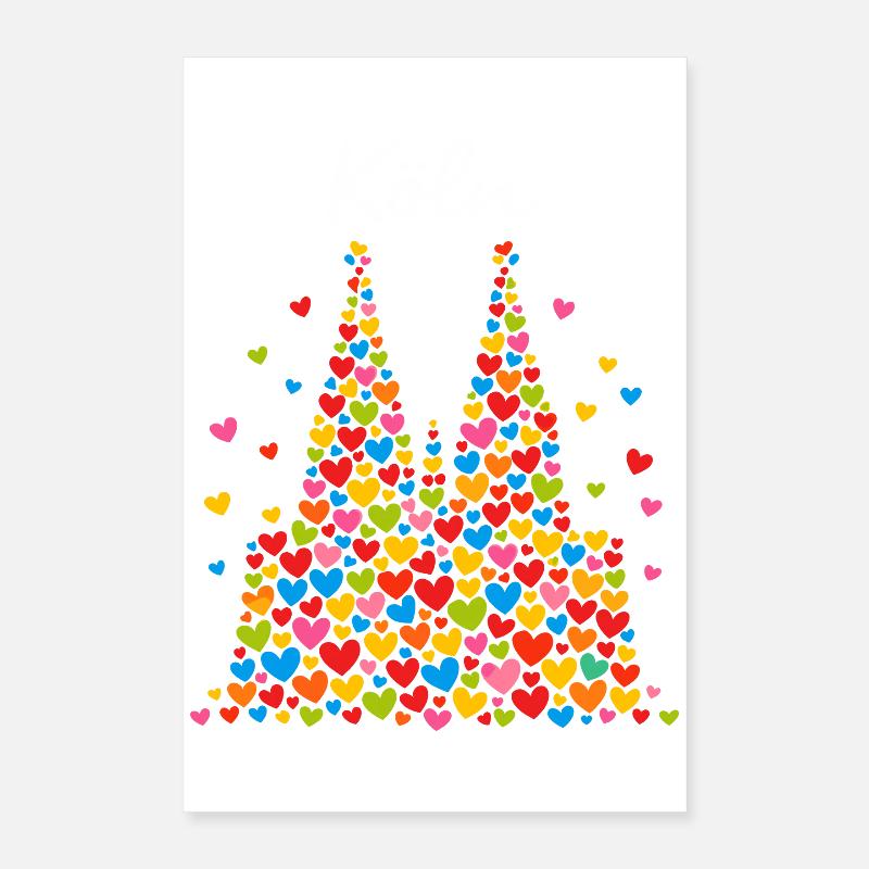 Cologne Carnival Alaaf Confetti Gift Poster 16" x 24" (40x60 cm)