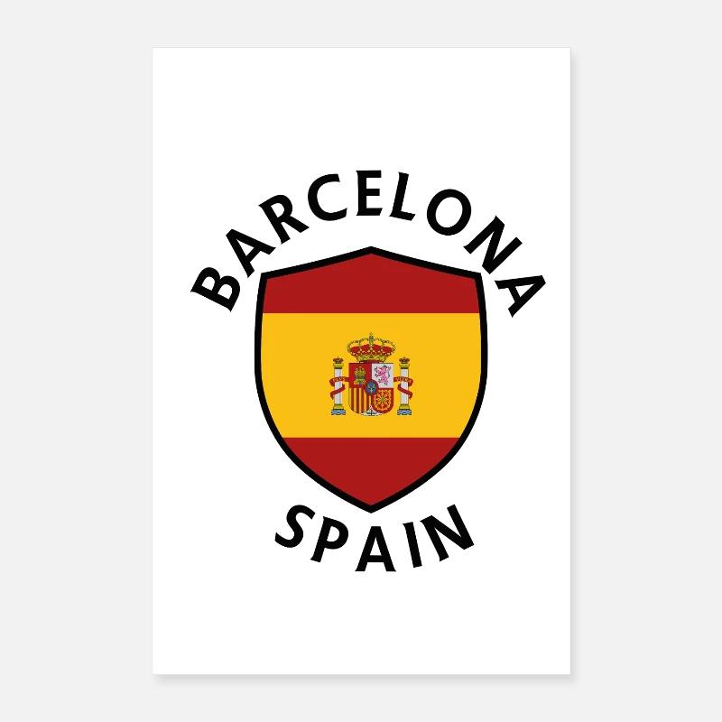 Barcelona Shield Spanien Poster 40x60 cm