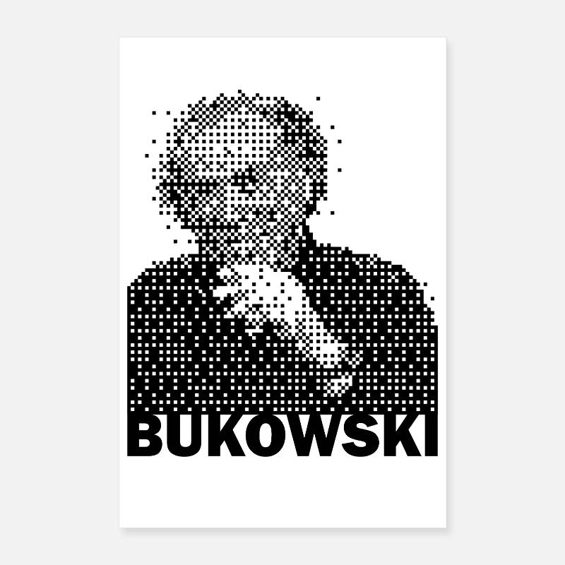 Portrait de Charles Bukowski Poster 40 x 60 cm