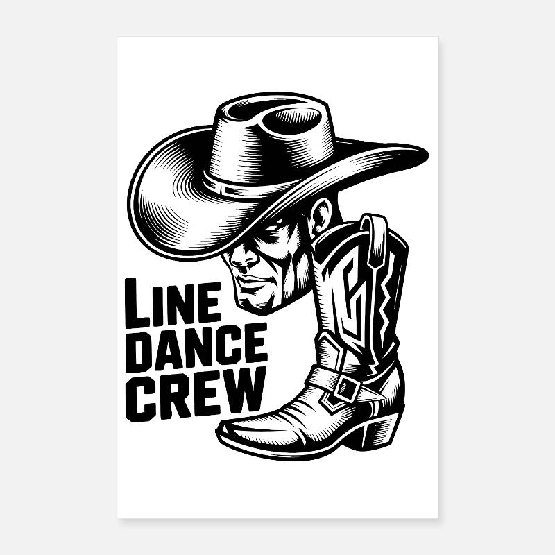 Équipe de danse en ligne Poster 40 x 60 cm
