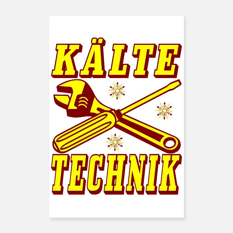 Kälte Technik Retro Design Poster 40x60 cm