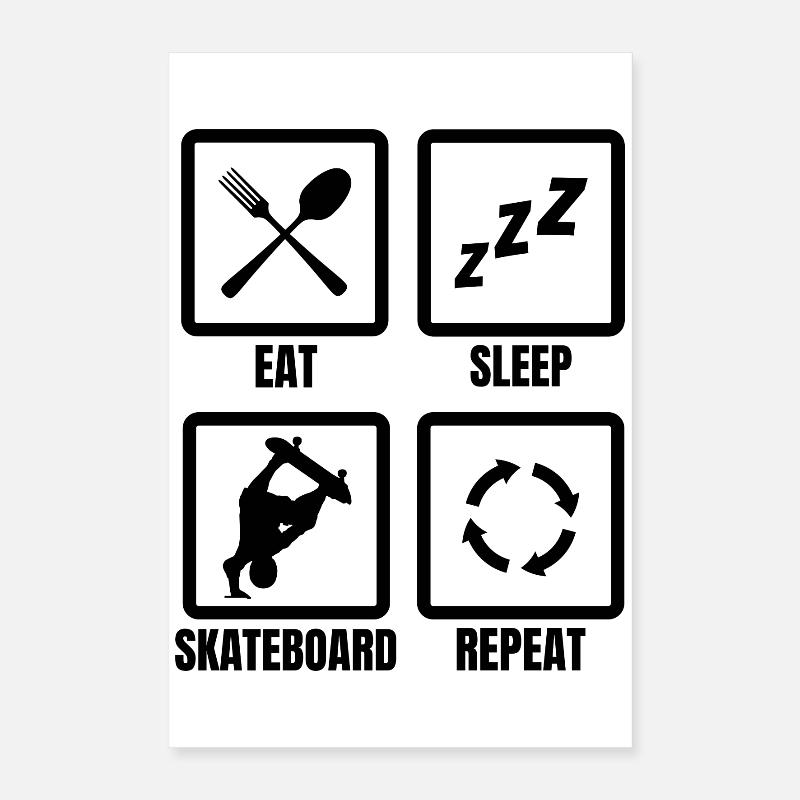 Skateboarding Routine Poster 40x60 cm