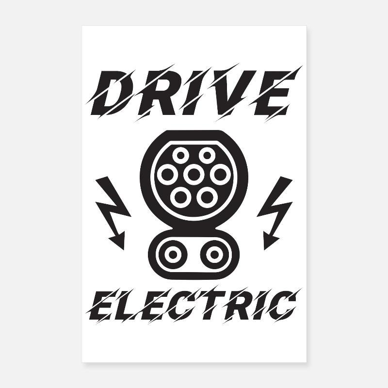 Drive Electric CCS Combo 2 Supercharge Elektro Poster 16" x 24" (40x60 cm)