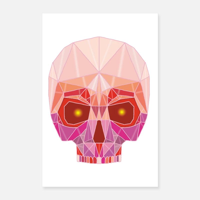 Tête de mort rubis Poster 40 x 60 cm