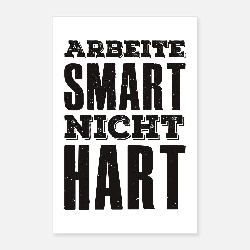Work Smart Not Hard Saying Entrepreneur Poster 16" x 24" (40x60 cm)