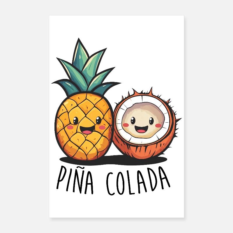 Amis de Pina Colada Poster 40 x 60 cm