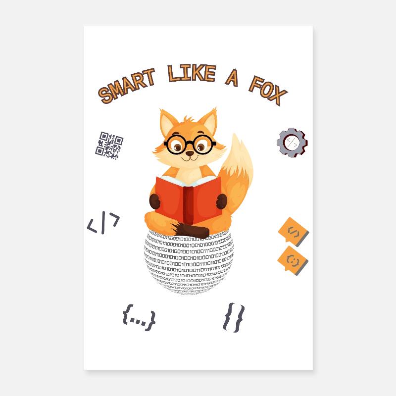 Intelligent comme un renard Poster 40 x 60 cm