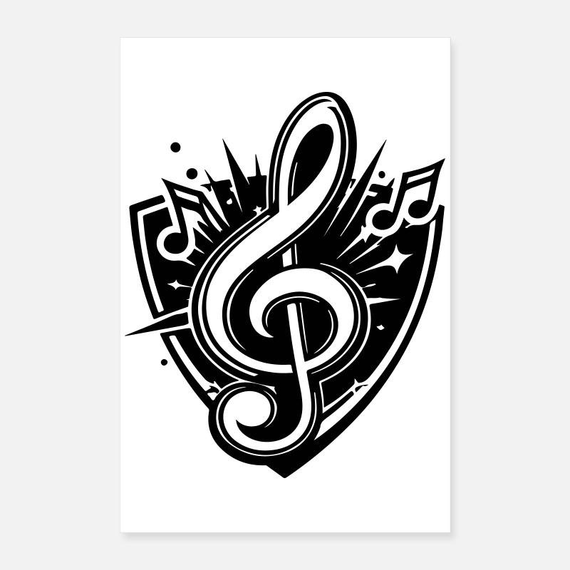 clef music logo Poster 16" x 24" (40x60 cm)