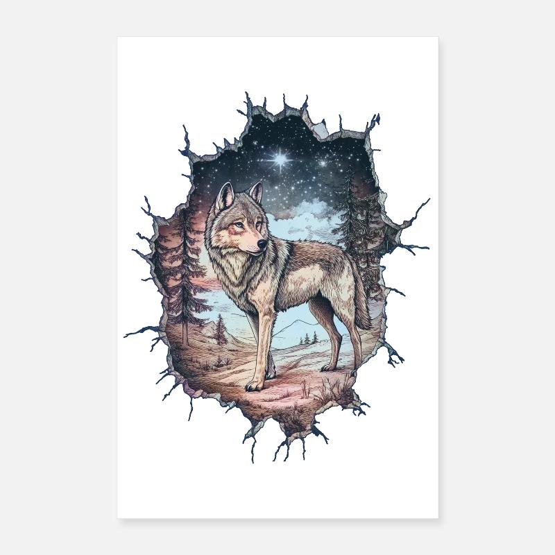 Wolf Poster 40x60 cm