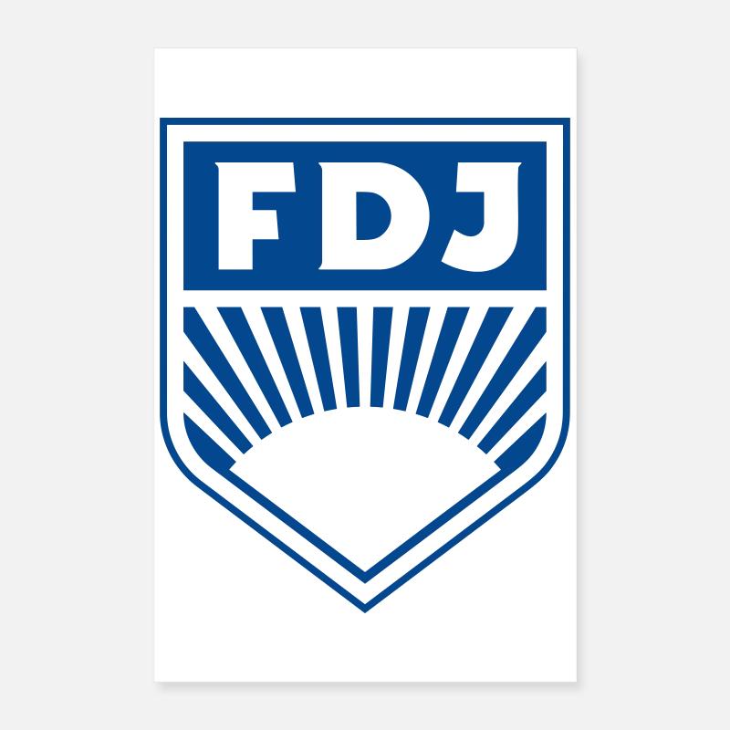 FDJ - Freie Deutsche Jugend Abzeichen (einfarbig) Poster 40x60 cm