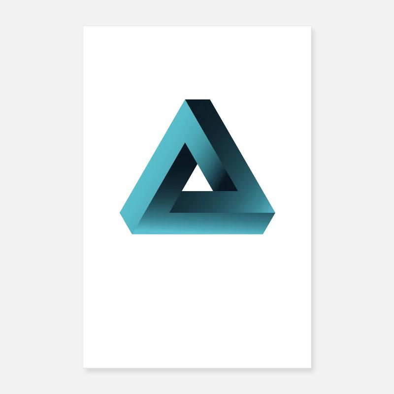 Illusion optical illusion pyramid illuminati ne Poster 16" x 24" (40x60 cm)