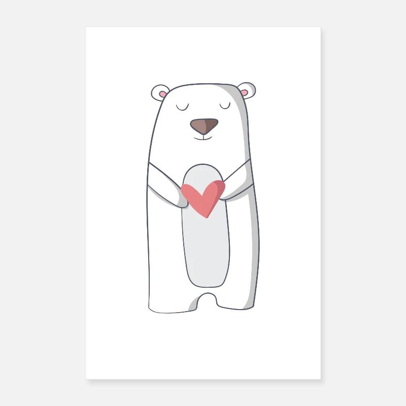 Ours polaire Poster 40 x 60 cm