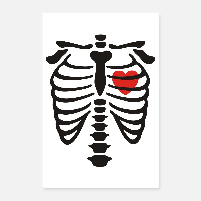 xray_heart_vector Poster 40 x 60 cm