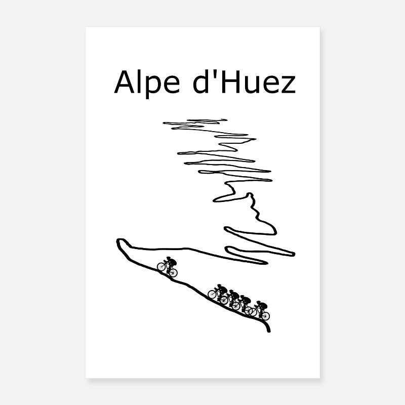 Oeil du Monte Huez avec panache de neige Poster 40 x 60 cm