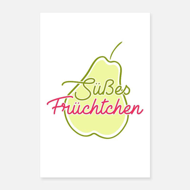 Obst Früchte Geschenkidee Früchte Funsprüche Obst Poster 40x60 cm
