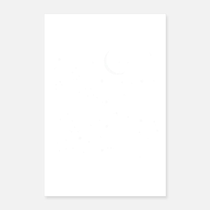 Lunar Night Constellation Pattern Poster 16" x 24" (40x60 cm)