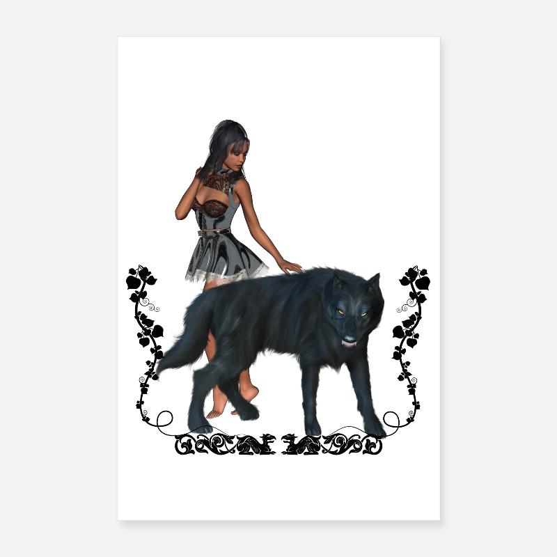 Mit dem Wolf umwerfend Poster 40x60 cm