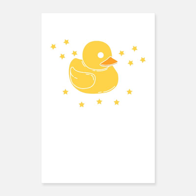 Canard de bain Canard en caoutchouc Poster 40 x 60 cm