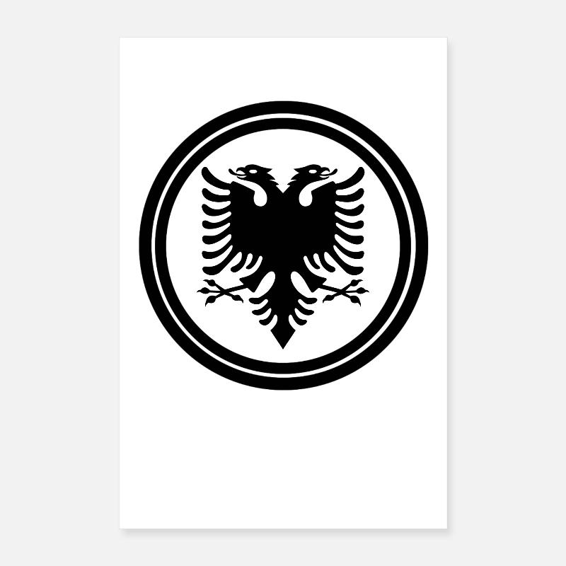 Albania Flag "Albanian Eagle" Poster 16" x 24" (40x60 cm)