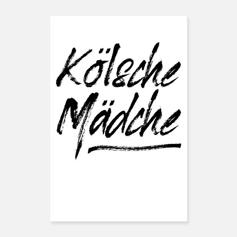 Kölsche Mädche / Carnaval à Cologne / Kölsch & Kölle Poster 40 x 60 cm
