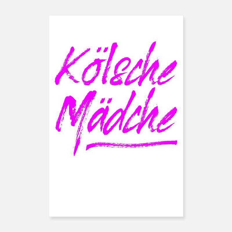 Kölsche Mädche / Carnaval à Cologne / Kölsch & Kölle Poster 40 x 60 cm