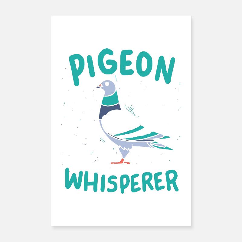 Taube Tauben Flüsterer Poster 40x60 cm