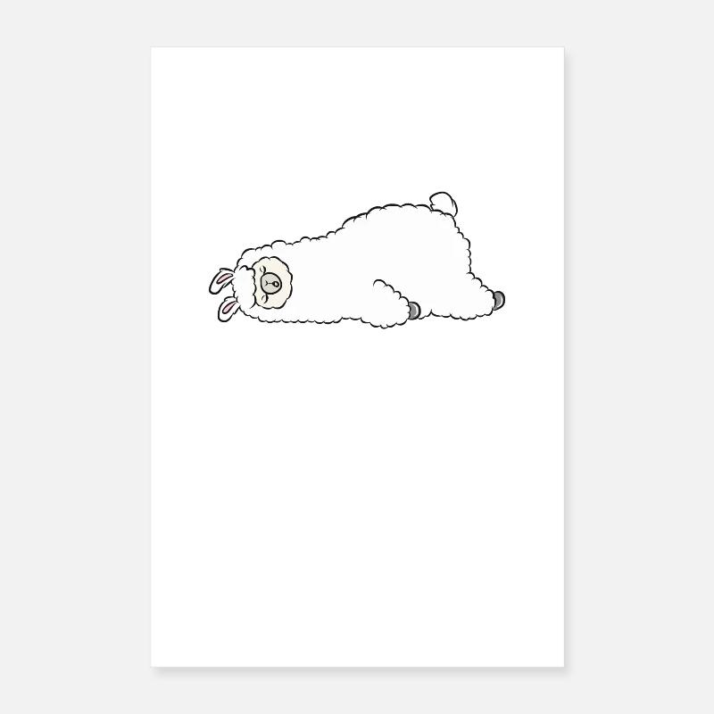 Sleeping llama Poster 16" x 24" (40x60 cm)