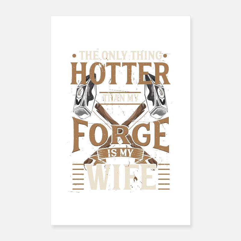 Blacksmith Forging Gift Poster 16" x 24" (40x60 cm)