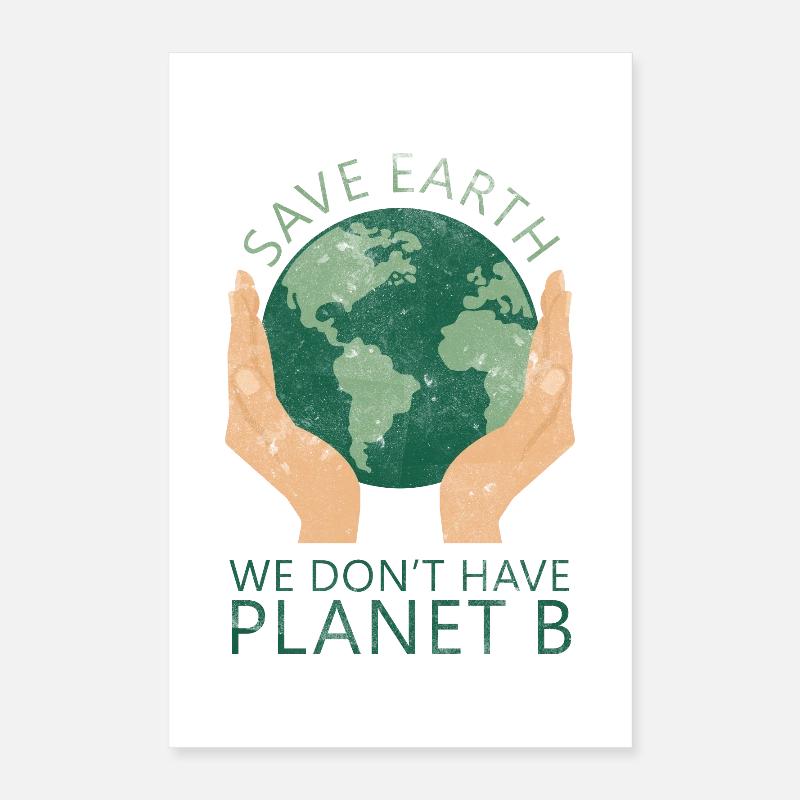 Conception écologique de la Terre avec les mains Poster 40 x 60 cm
